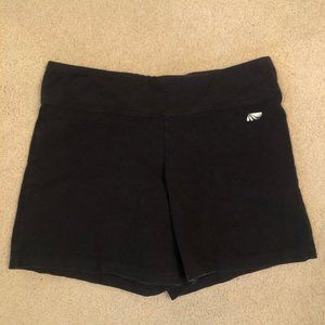 Black cotton spandex shorts